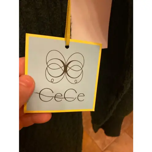 CeCe forest green cable knit sweater dress size M