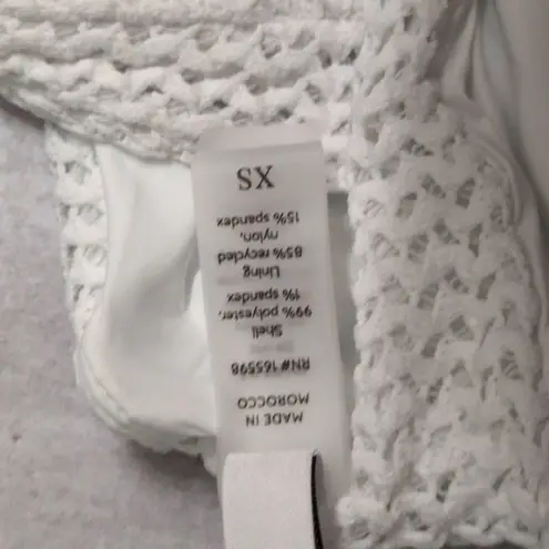 ANDIE NWT Demi Moore X Monaco Top White Crochet Bikini XS