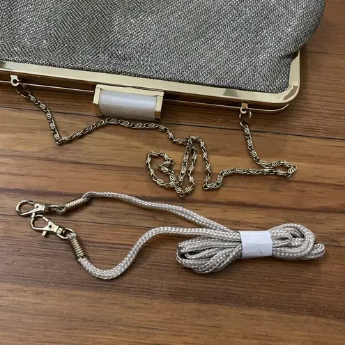 Kate Landry Champagne Gold Glitter Evening Bag Clutch 5x11