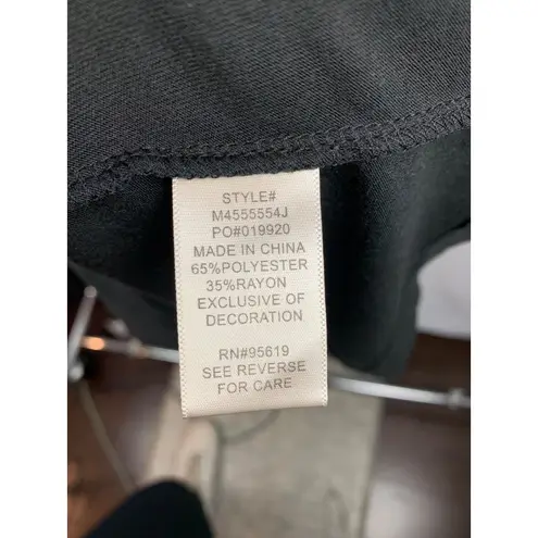 JohnPaulRichard Womens Large Black Sleeveless Dress With Beaded Neckline