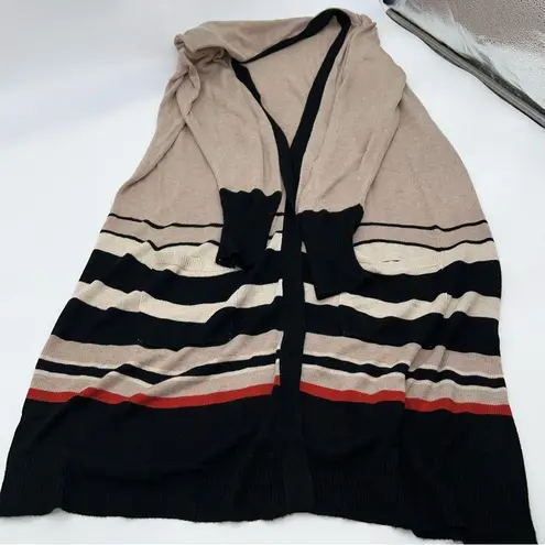 Valerie Stevens Women's Long Cardigan Sweater w/Front Pockets Color Block-Size S