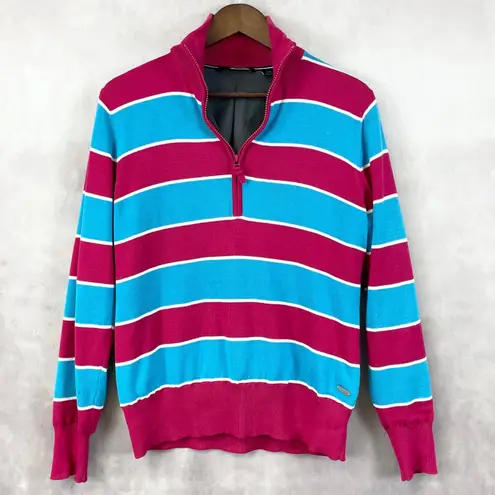 Abacus Womens Quarter Zip Sweater Large Golf Active Preppy Minimalist Sporty Pink Size undefined