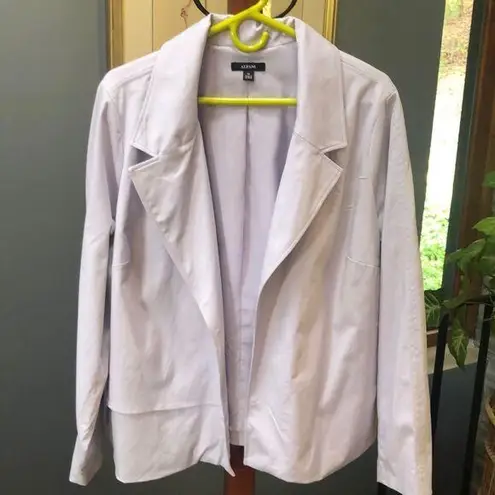 Women's Alfani Asymmetrical Blazer in Lightest Lilac Size 2X Purple