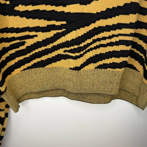 Proenza Schouler Tiger Stripes Knit Cropped Cut Sweater