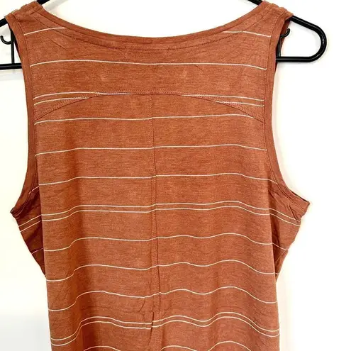 prAna NWT Foundation Scoop Neck Tank in Copper Heather Stripe - Size Small