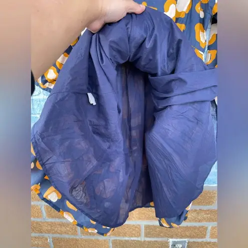 Pink Chicken New York Women's Dress in Navy mustard size medium Blue