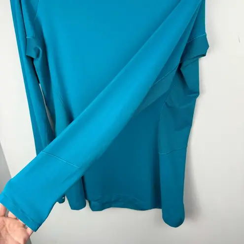 Mountain Hardwear Womens Long Sleeve Crewneck Top Sz Large Teal Blue