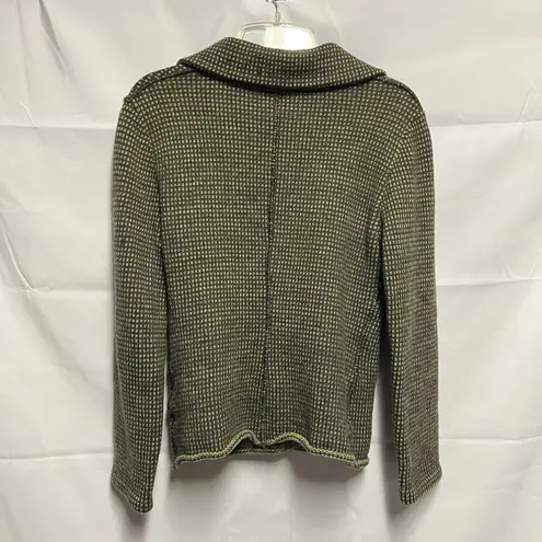 Piazza Sempione Made in Italy Button Front Green Cardigan Sweater Size Small