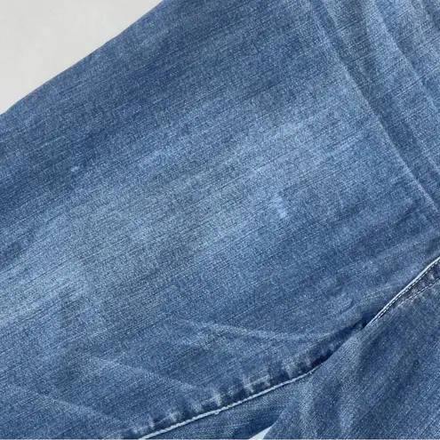 Democracy ‘AbSolution’ High Rise Straight-Leg Jeans Size 16 Medium Wash Raw Hem