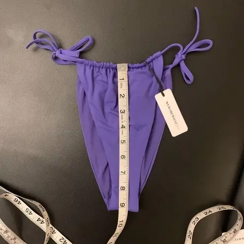 We Wore What Ruched Bandeau Bikini Sapphire Blue XS NWT