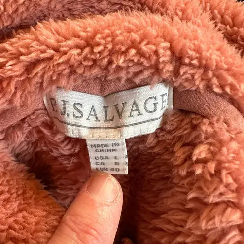 P.J. Salvage Teddy Faux Fur Quarter Zip Jacket