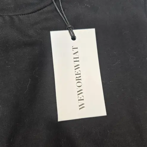 We Wore What Mockneck Dress in Black & Ivory