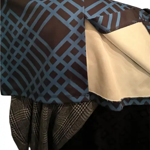 NYCC Black and Blue Grid Pencil Skirt Size M