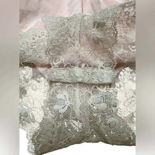 Vintage Ms. Leslee Pink Teddy Bodysuit Romper French Cut Tagged Large Fits Small