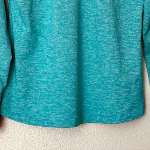 Nike  Running Quarter Zip Long Sleeve Teal Top Size Large