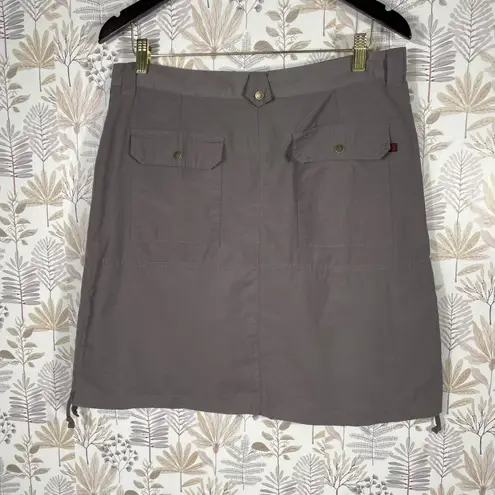 Woolrich Women's Outdoor Utility Skirt Size 12 Gray Cargo Pockets Hiking Trail