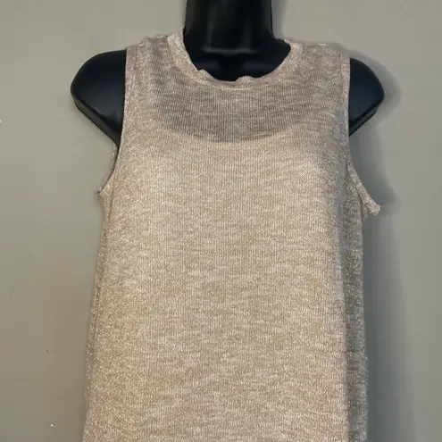 Kate & Mallory Gold Asymmetrical Tail Sleeveless Top undergarment shirt