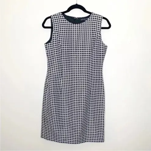 Brooks Brothers 346 NWOT Black White Sleeveless Geometric Floral Dress 14P