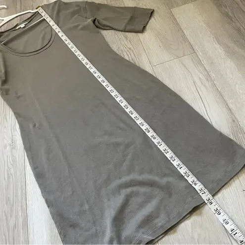 James Perse Dress cotton scoop knee length womens Gray large contemporary office