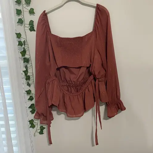 WAYF Dakota Peplum Top