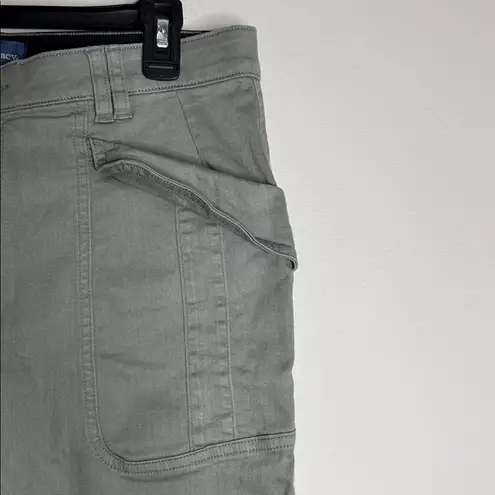 Democracy "Ab"solution Utility Green/Olive Tapered Cargo Flap Pocket Pants sz 12