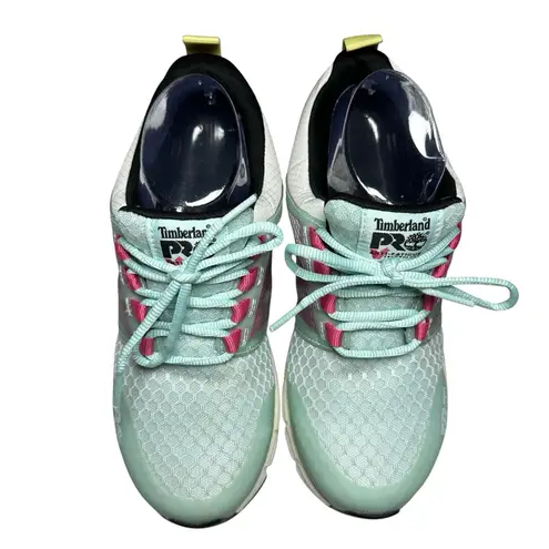 Timberland PRO 589 Radius Women's 8.5 Safety Shoes Composite Toe Work Sneakers Blue