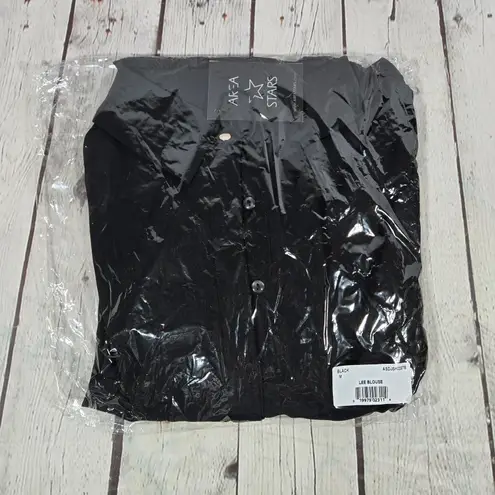Area Stars Lee Puff Sleeve Blouse Black M NWT Size M