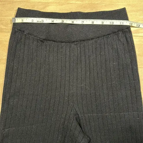 Abercrombie & Fitch  Black Ribbed Wide Leg Pull On Pants Sz S