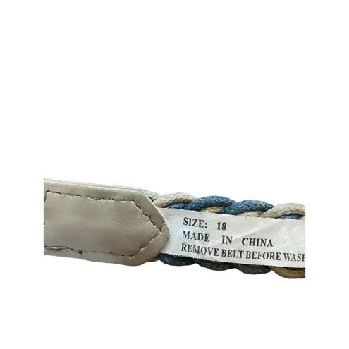 Braided Adjustable Plus Size Skinny Belt Dress Classic Formal Buckle Blue