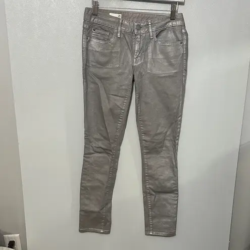 Gap 1969 Always Skinny Gray Metallic Jeans