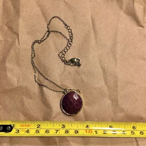 Festive, Purple Glitter, Faceted Acrylic Choker Necklace, 10+ in chain