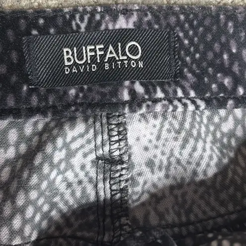 Buffalo David Bitton ladies Faith black gray snake straight leg pants