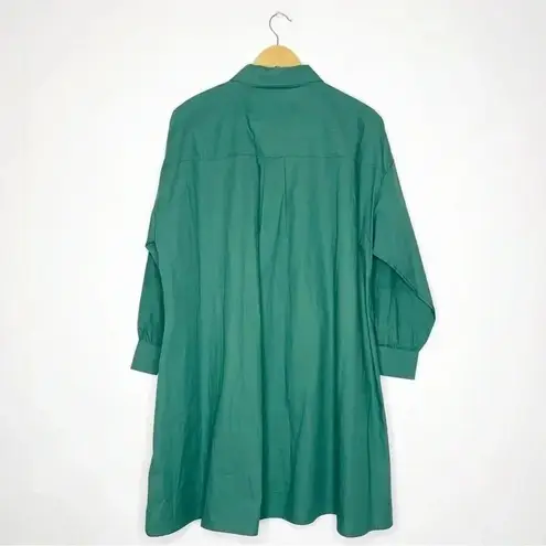 Arula Green Button Down Shirt Dress Julianna Size X 10