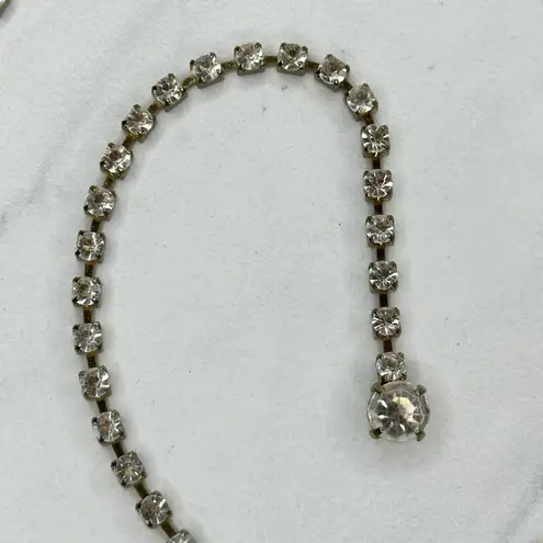 Skinny Clear Rhinestone Silver Tone Belly Body Metal Chain Link Belt OS One Size