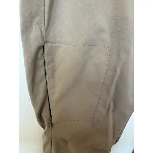 prAna  Halle Straight Pant Hiking Mid Rise Roll Up Leg Pants Tan Women Sz 8