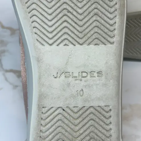 J/Slides Amberr Sneakers Pink Blush Satin Leather Lined Woman's 10 Casual