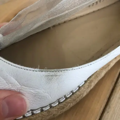 Stuart Weitzman White Tie Espadrilles