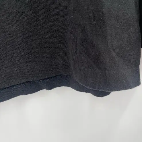 Ming Wang Blouse Size Petite Extra Small Top Black Ruffle Sleeve Classic Shirt