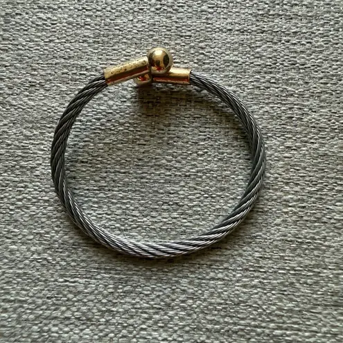 Silver twisted rope cable bracelet twist cuff fashion jewelry