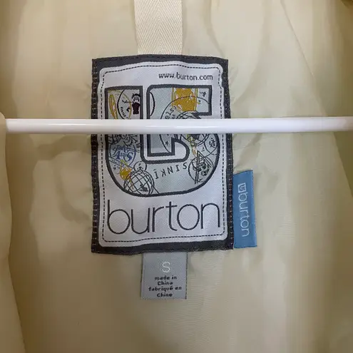 Burton Helsinki Botanical Winter Cream Snow Jacket Small Full Front Zip Pockets