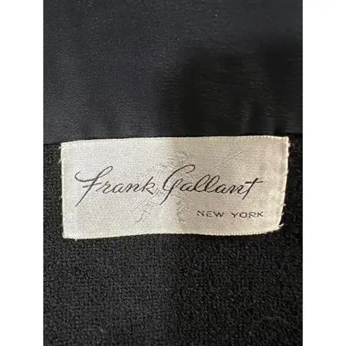 Vintage Frank Gallant Vintage Black Wool Cropped Jacket W/ Satin Trim & Double B Size L