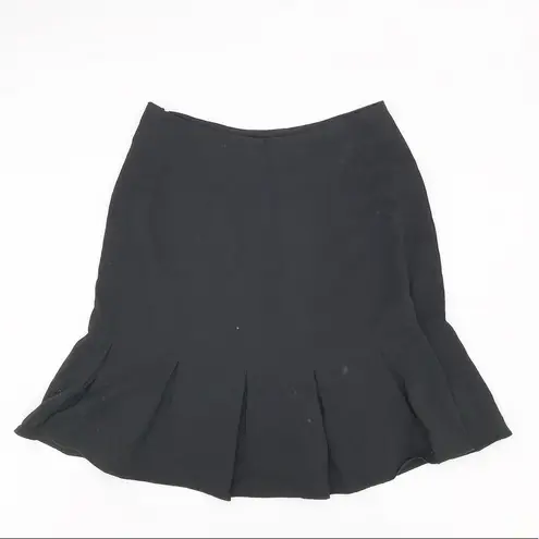 Rachel Zoe  Black Pleated Flare Mini Skirt