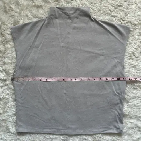 Madewell Top Funnelneck Cropped Muscle Tee Modal Blend Light Gray XXL - Image 8