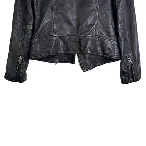 Treasure & Bond NEW NWT Size Medium 100% Leather Biker Jacket Coat Semi-Cropped