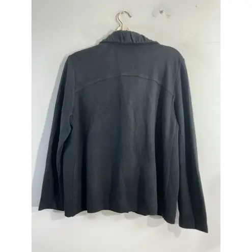 Coldwater Creek Womans Size 1X Black Double Breasted Cardigan Sweater