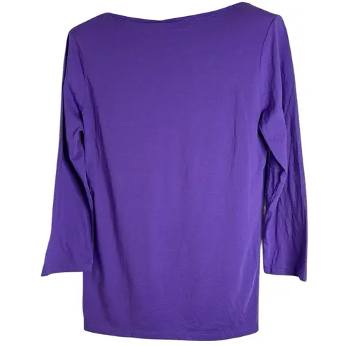 Ralph Lauren Sport Purple 3/4 Sleeve V