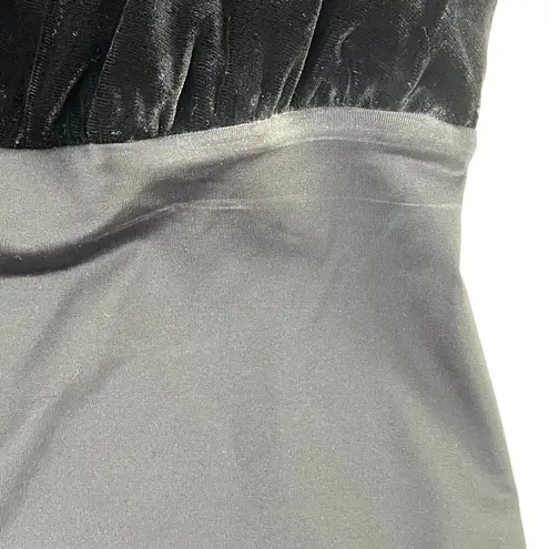 L'Agence Long Sleeve Faux Wrap Neckline Velvet Bodysuit Black Size S