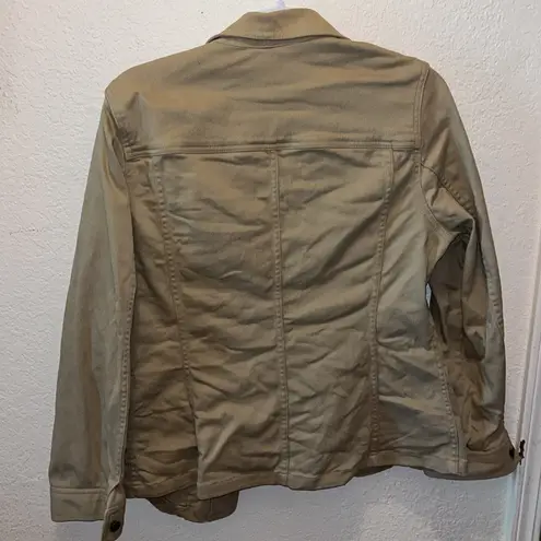 Vintage Denim Jean jacket • denim jacket • stretch • dress jacket tan jeans Size M