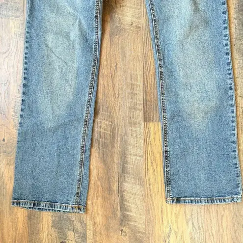 Maternity size small denim flared jeans embellished Blue