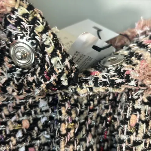 IRO NWT Paris tweed short sash high-waist, Vany frayed bouclé tweed.